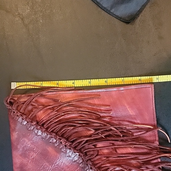 Red Leather Clutch Bag - Picture 5 of 6